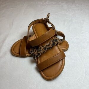 Unr8ed Leopard Print Strap Sandals